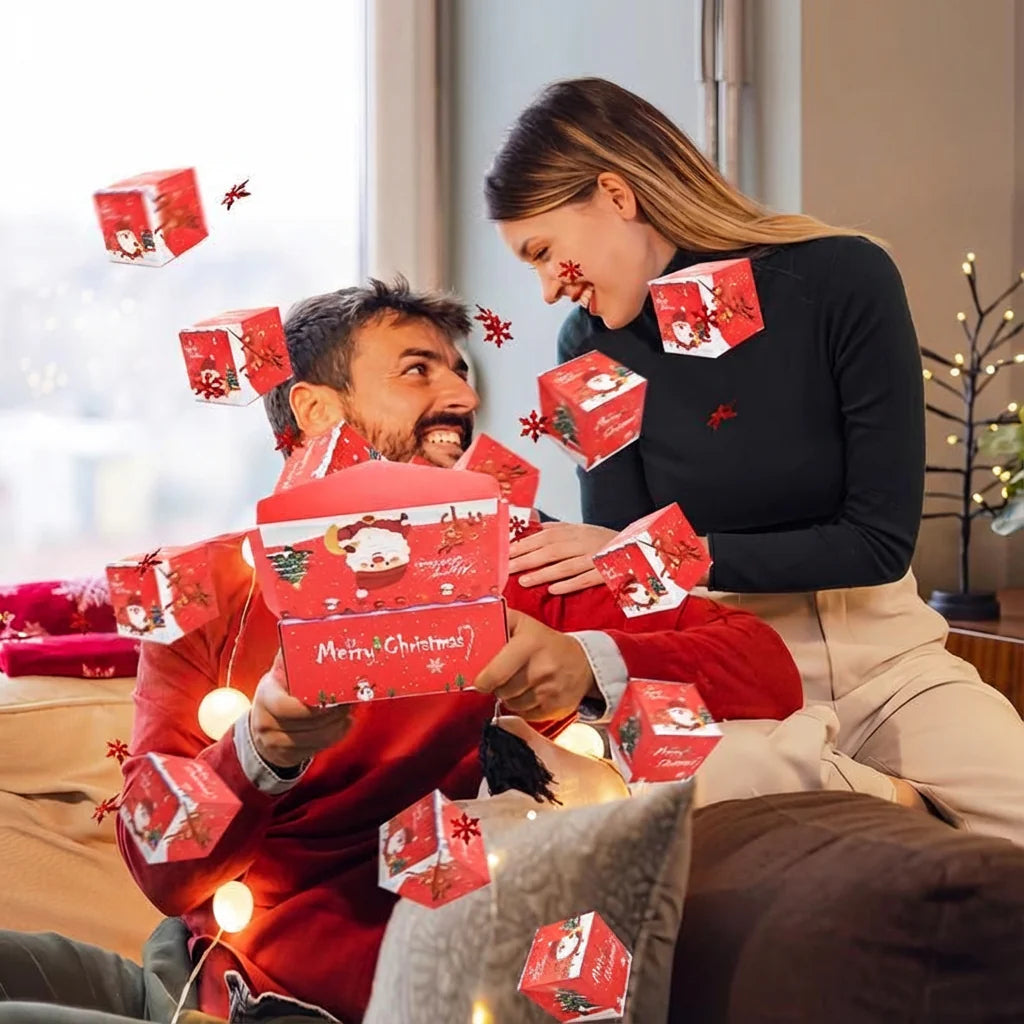 🎄🎁Christmas Pop-up Surprise Gift BoxUnique Folding Bouncing Red Envelope Gift Box🎁
